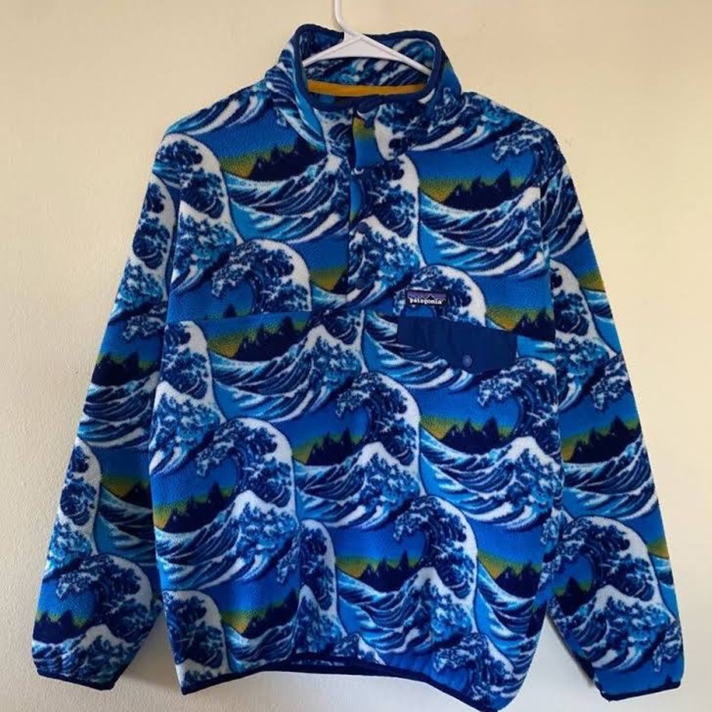 RARE Patagonia Waves Synchilla XS